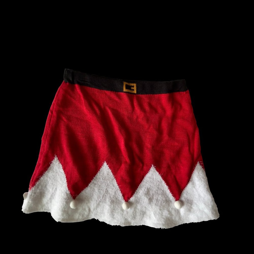 Planet Gold Juniors Santa Sweater Mini Sk Red